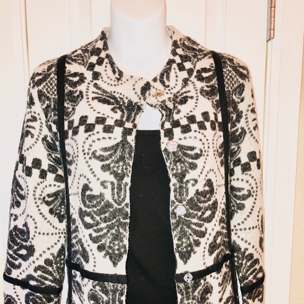 🔥FINAL SALE🔥FLEUR PRINT WOOL DUSTER - Picture 4 of 8